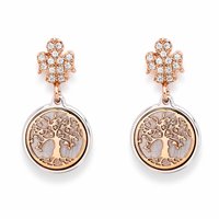 Orecchini Amen Donna Albero Della Vita in Argento Zirconia ORAL - ORAL